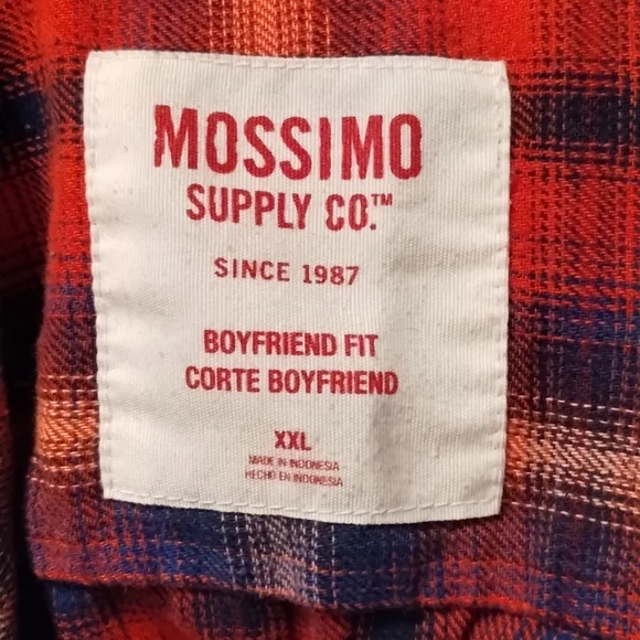 Women's flannel red and blue - Picture 4 of 5